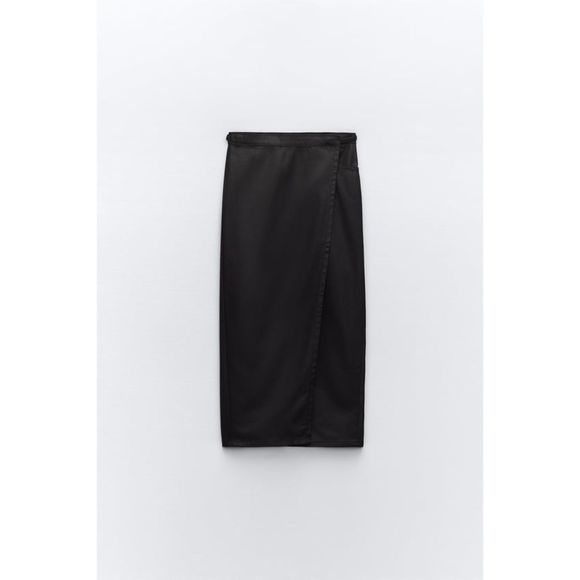 ZARA TRF COATED DENIM SKIRT - Picture 5 of 8